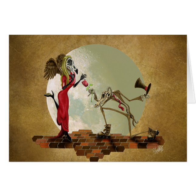 Cartão Uma flor para m'lady (Frente Horizontal)