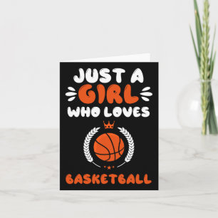 Cartão Uma garota que ama basquete
