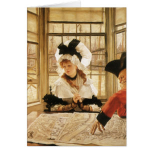 Cartão Uma História Tediosa por James Tissot, Arte Fina A