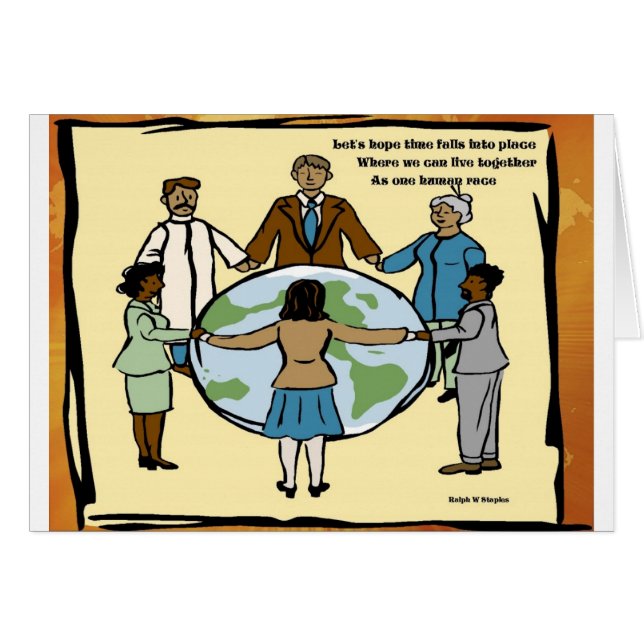 Cartão Uma humanidade (Frente Horizontal)