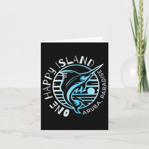 Cartão Uma Ilha Feliz, Aruba, Camisa De Pesca