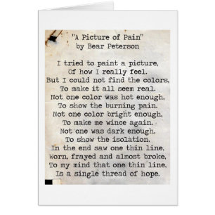 Cartão Uma imagem de dor