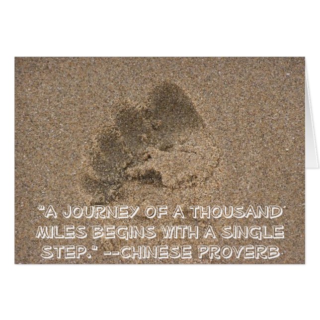 Cartão "Uma jornada de mil... (Frente Horizontal)