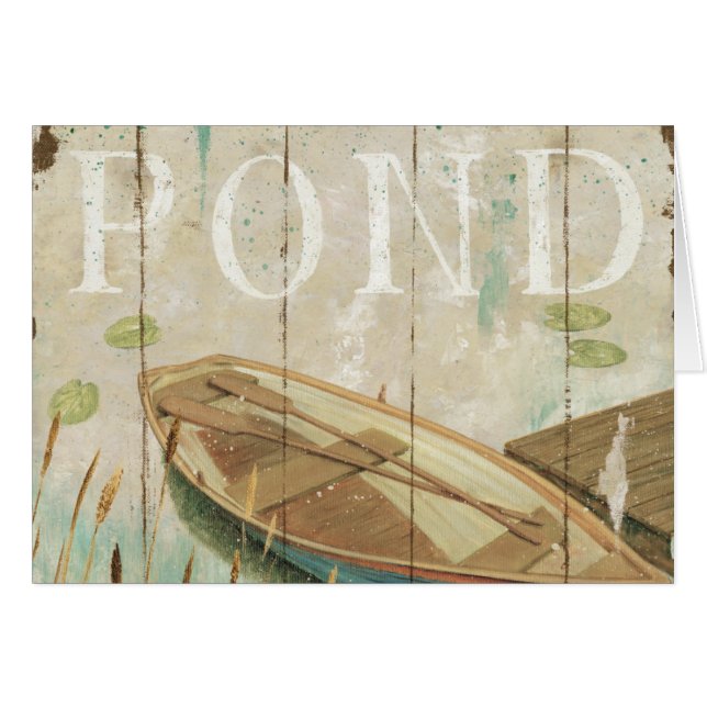 Cartão Uma lagoa do vintage (Frente Horizontal)