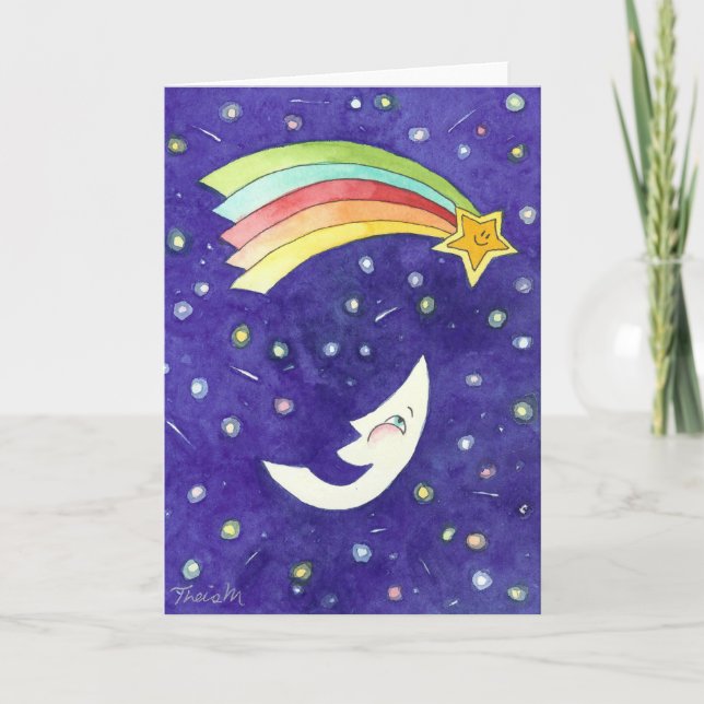 Cartão Uma lua de riso (Frente)