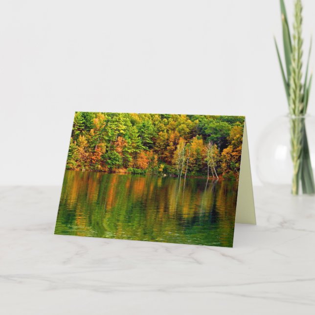 Cartão +Uma luz de Great Awakening: Lagoa de Walden (Frente)