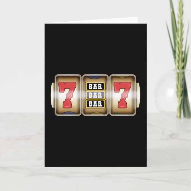 Cartão Uma Máquina De Slot De Bandido Casino Roulette (Frente)