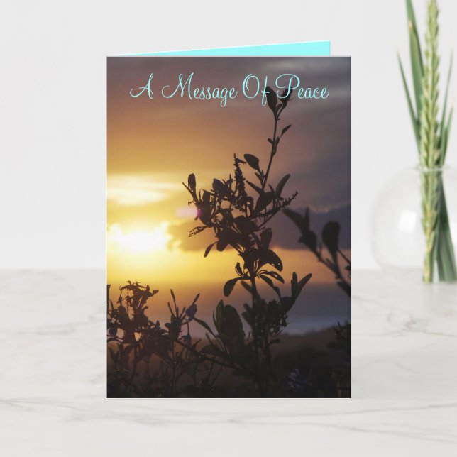 Cartão Uma Mensagem De Paz (Frente)