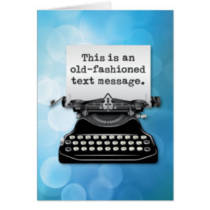 Cartão "Uma mensagem de texto antiquado"