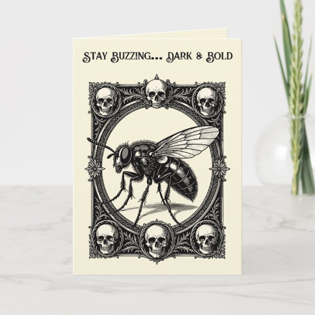 Cartão Uma Mosca Monstruosa Enorme (Frente)