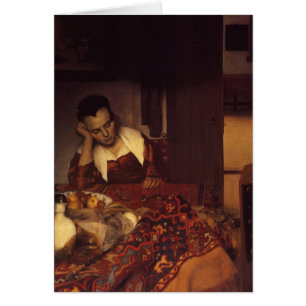 Cartão Uma mulher adormecida