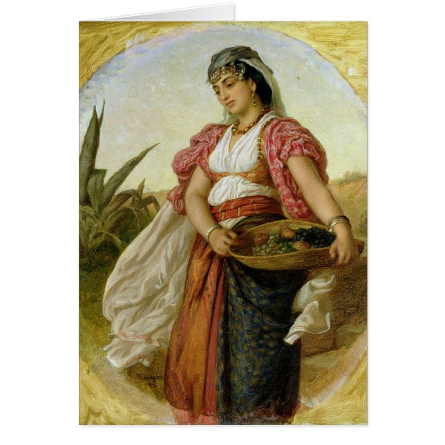 Cartão Uma mulher de Argel, 1871 (Frente)