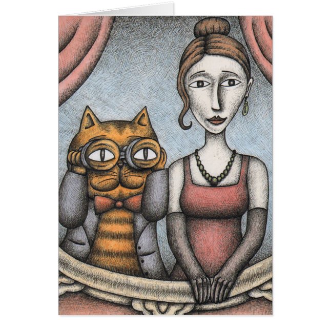 Cartão "Uma noite no Opera (Frente)