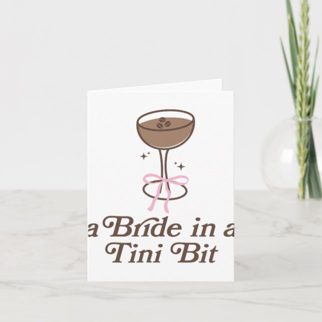 Cartão Uma Noiva Em Um Bit De Arco De Tini (Frente)