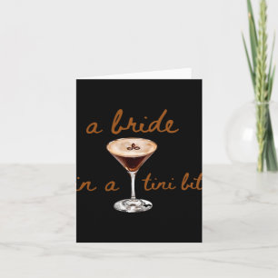 Cartão Uma Noiva Em Um Estilo De Café Tini Bit