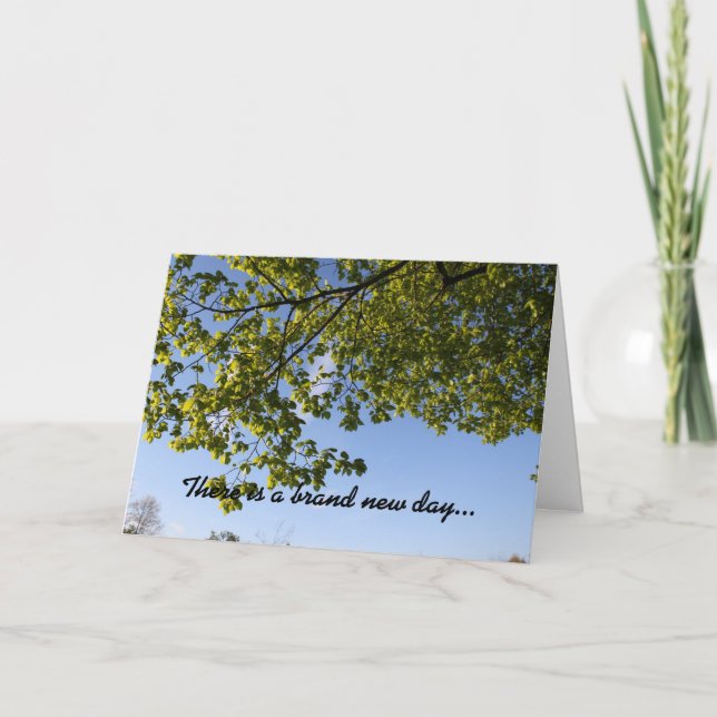 Cartão Uma nota de encorajamento (Frente)