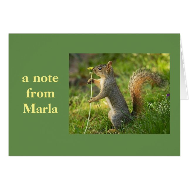 Cartão Uma nota de Marla! (Frente horizontal)