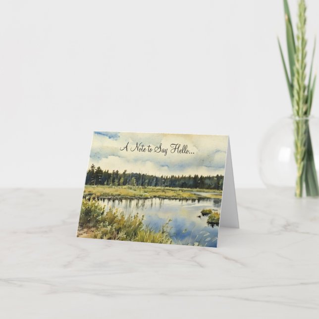 Cartão Uma nota para dizer "Olá"... Placa de Nota de vazi (Frente)