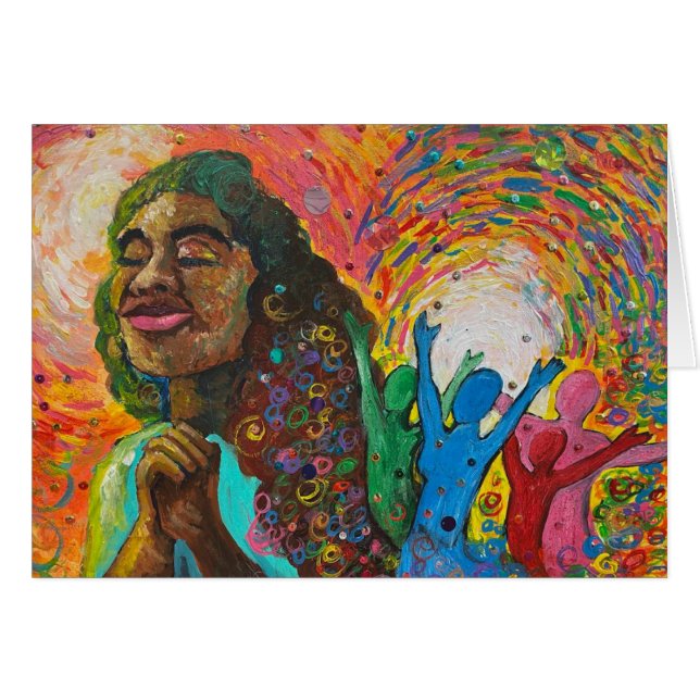 Cartão Uma Nova Canção: A Luz de Deus Notecard (Frente horizontal)