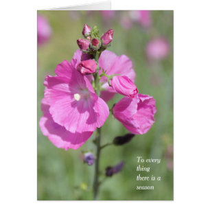 Cartão Uma Ocasião Hollyhock de Época e Tempo