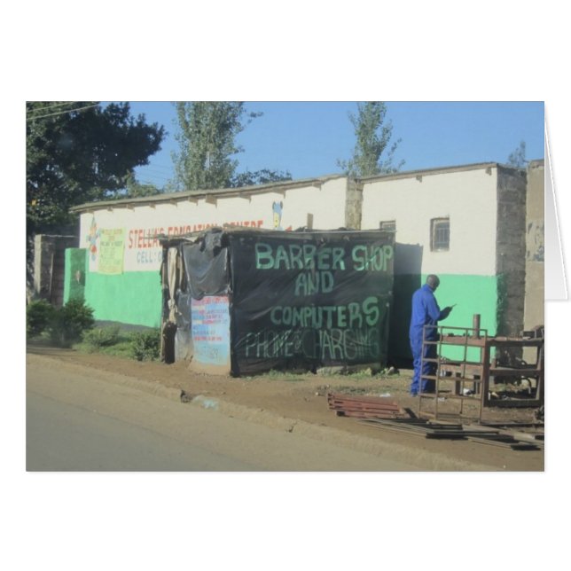 Cartão Uma Parada de Comprar (Frente horizontal)