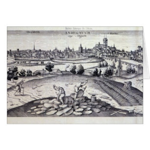 Cartão Uma pedreira de ardósia irrita dentro, 1561