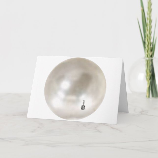 Cartão Uma pérola com um brinco da menina (Frente)