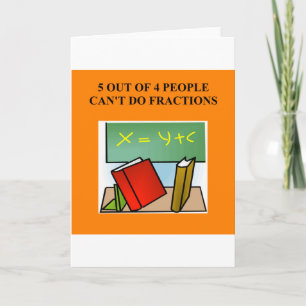 Cartão uma piada de matemática engraçada