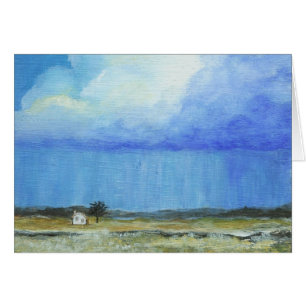 Cartão Uma pintura de paisagem perfeita da arte abstracta
