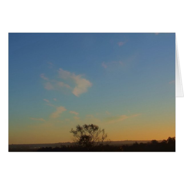 Cartão Uma placa Skyscape de árvore (Frente Horizontal)