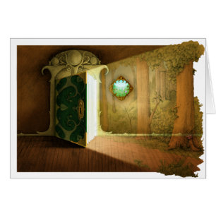 Cartão Uma porta…