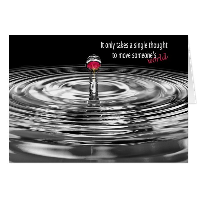 Cartão Uma queda de Solteiro (Frente horizontal)