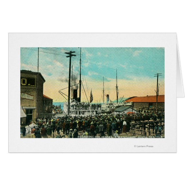 Cartão Uma saída à beira-mar para a cena do Alasca (Frente Horizontal)