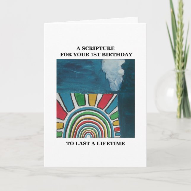 CARTÃO UMA SCRIPTURE PARA O PRIMEIRO ANIVERSARIO (Frente)