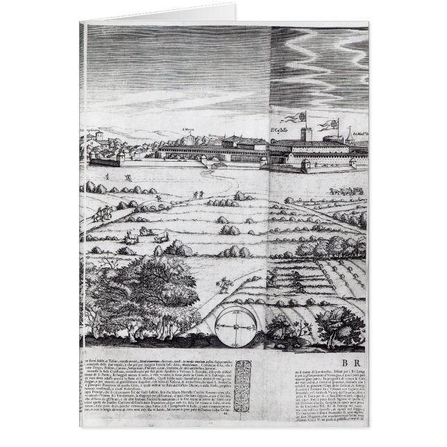 Cartão Uma seção de um mapa de Milão, 1640 (Frente)