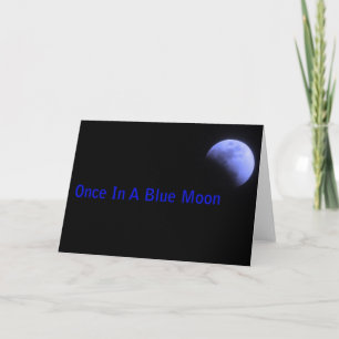 Cartão Uma Vez Na Lua Azul