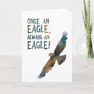 Cartão uma vez uma águia sempre uma águia