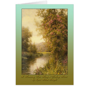 Cartão Uma videira de florescência ao longo de um rio do