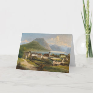 Cartão Uma visão de Gmunden   Johann Wilhelm Jankowsky