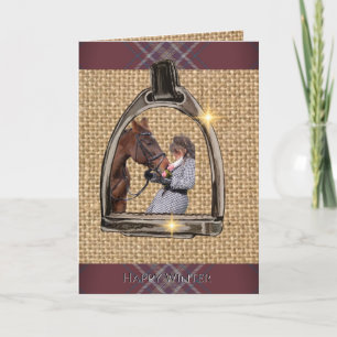 CARTÃO UMA VISTA ATRAVÉS DOS ESTRIBOS