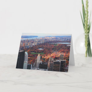 Cartão Uma vista de cima de: Outono no Central Park 01