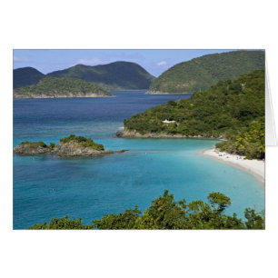Cartão Uma vista panorâmica da Baía de Caneel a partir de