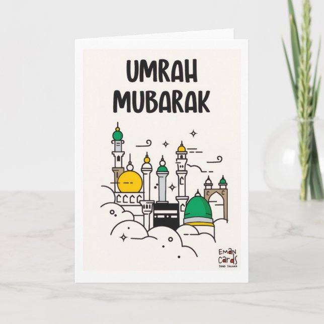 Cartão Umrah Mubarak (Frente)