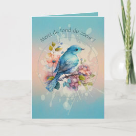 Cartão Un merci tendre aux couleurs d’aube