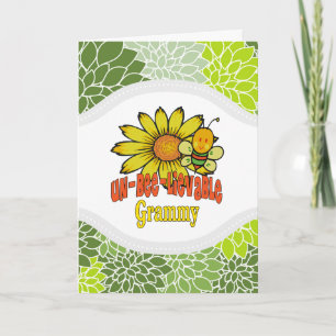 Cartão Unbelievable Grammy Sunflowers and Bees