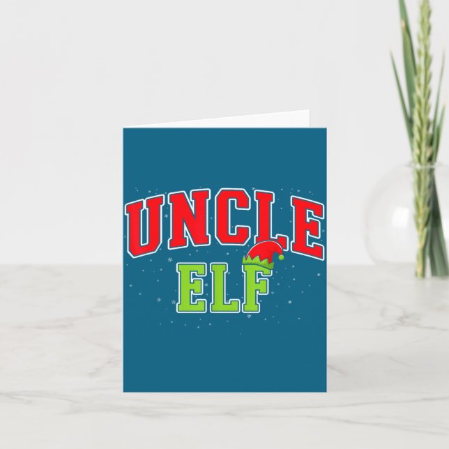 Cartão Uncle Elf Christmas Family Matching Group Xmas Unc (Frente)