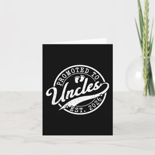 Cartão Uncle Est 2026 New Uncle Announcement Promoted To  (Frente)