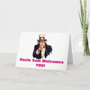 Cartão Uncle Sam Welcomes You card