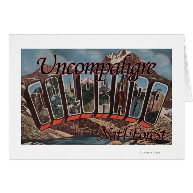 Cartão Uncompahgre Nat'l Forest, Colorado (Frente Horizontal)