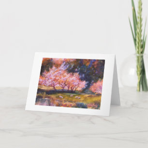 Cartão "UNder the Cherry Blossoms"- Watercolor CARD